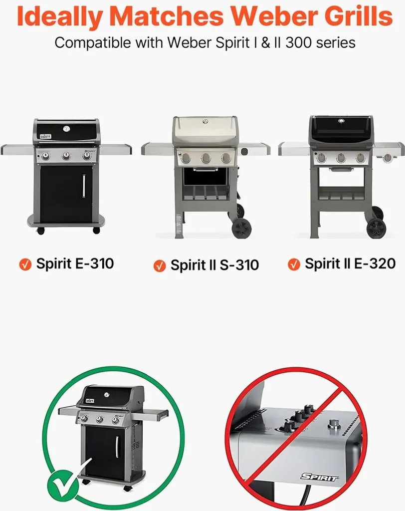 Barre Aromatizzanti 39cm per Weber Spirit 300 E-310 S-310 Ricambio - 3