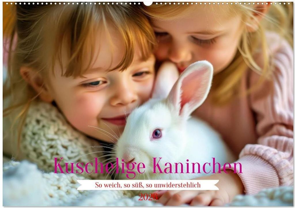 Kuschelige Kaninchen (Wandkalender 2026 DIN A2 quer), CALVENDO Monatskalender