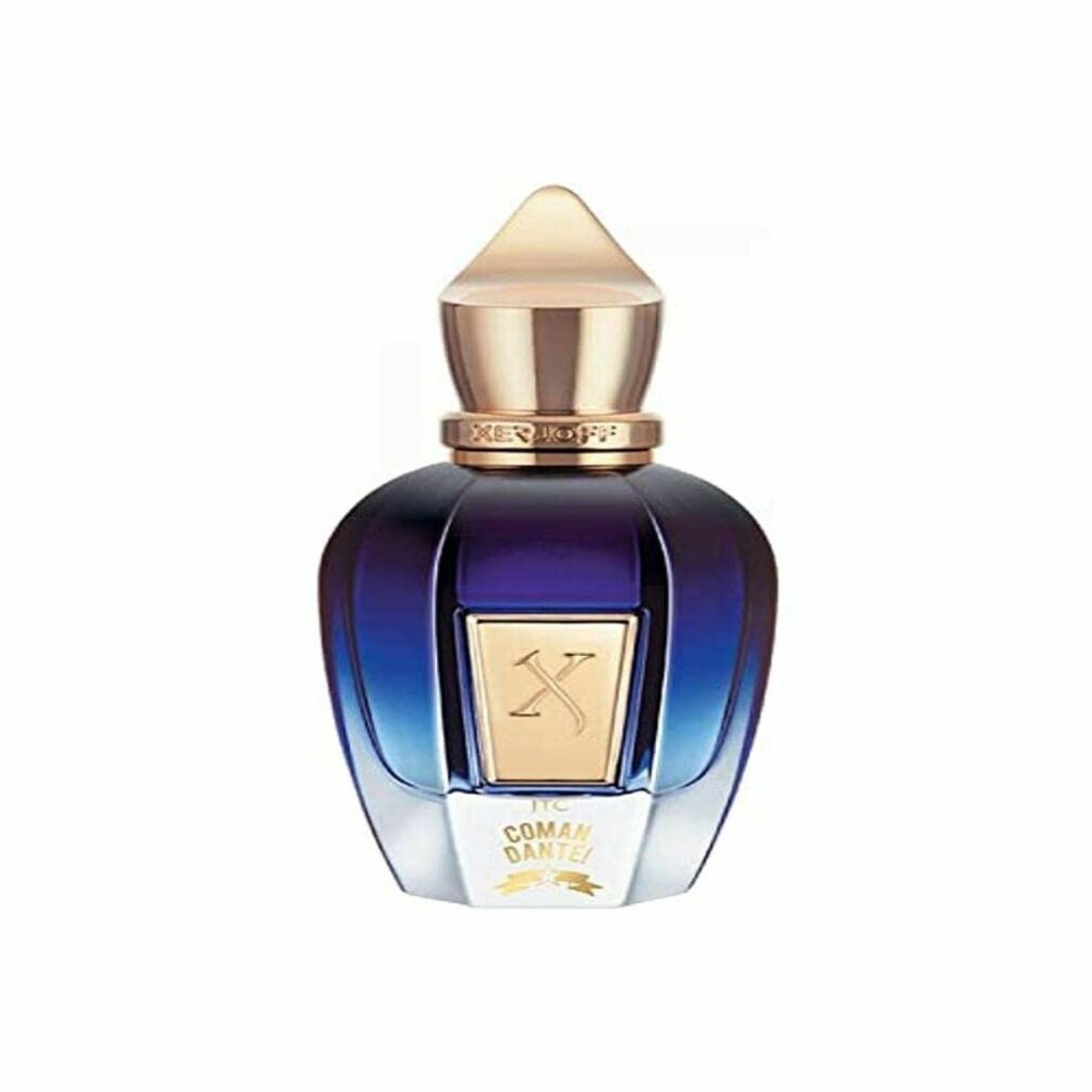 A studio shot of a perfume bottle.