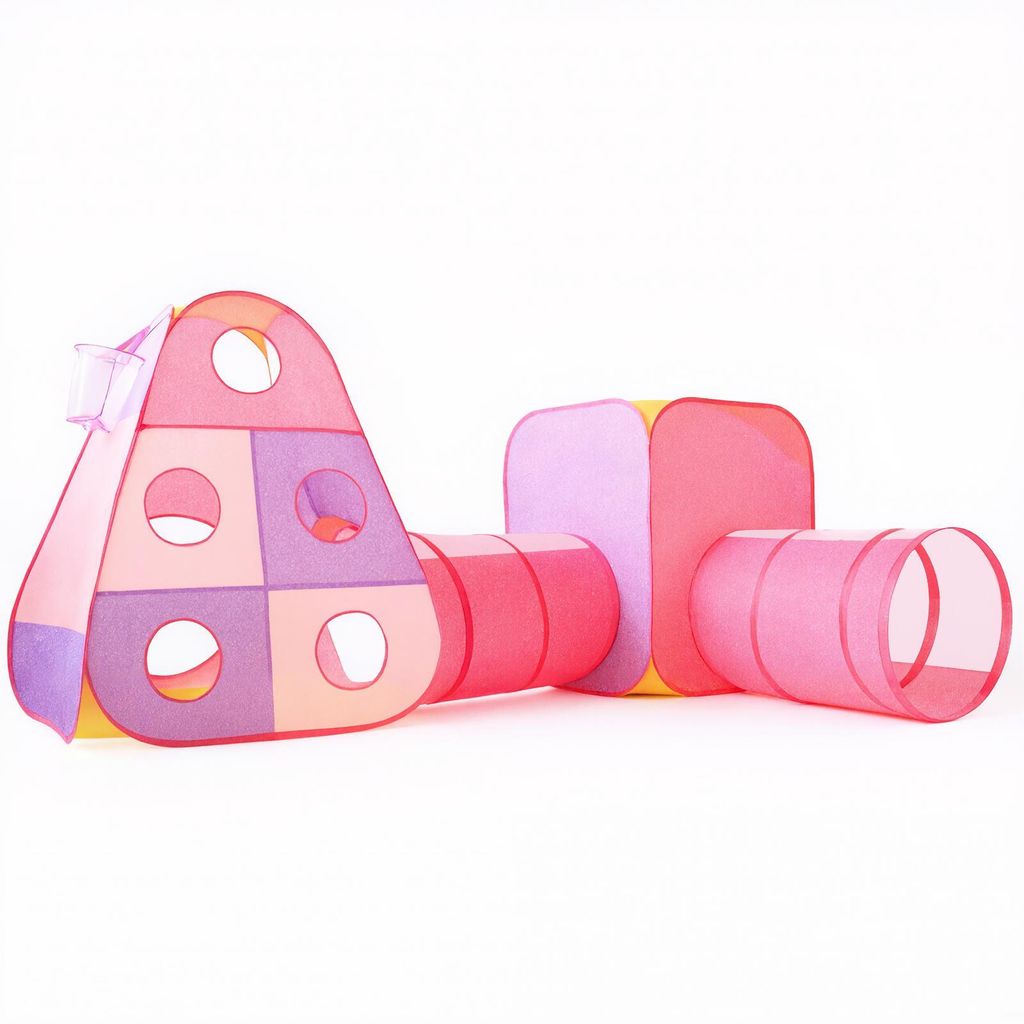 4-Teiliges Kinder Spielzelt Tunnel Spielplatz Pop-up Produktbild 