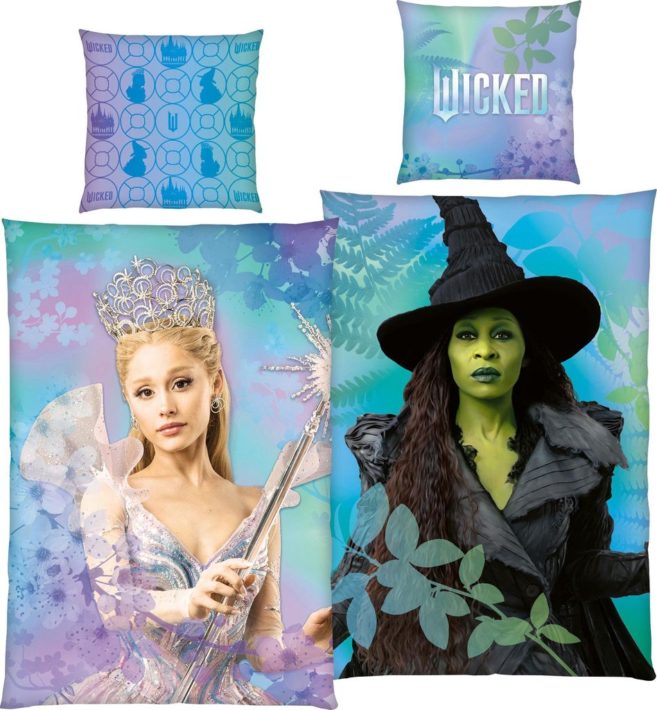 HERDING Wicked Bettwäsche-Set ‘Twilight Magic’ – 135×200 cm, Renforcé, Deckenbezug im Lieferumfang enthalten, Kissenbezug enthalten