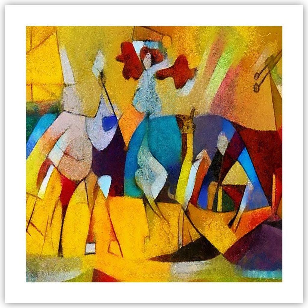 Poster - Poster ohne Rahmen - Abstraktion modern - 50x50 cm - Wand Bild - Wanddeko - Wandbilder - Kunstposter - Wandposter - Bilder - Kunstdruck - ...
