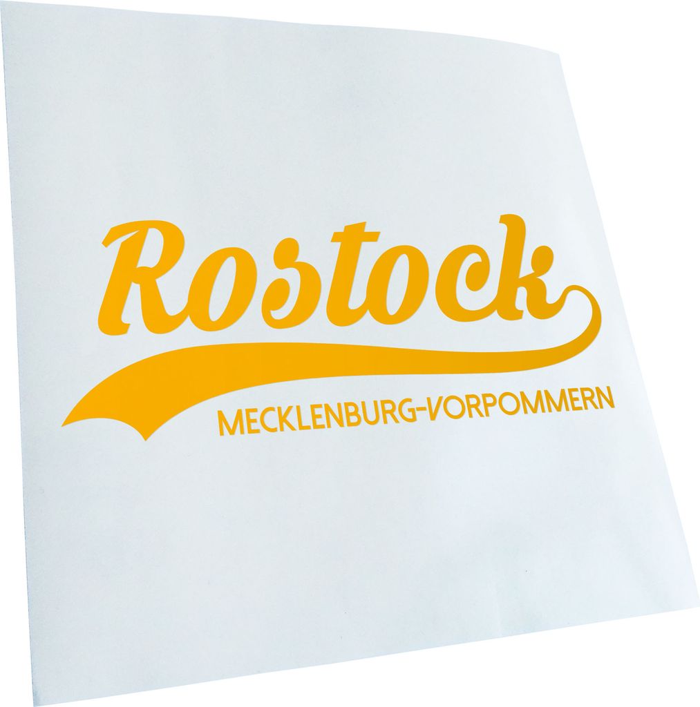 Kiwistar - Autoaufkleber - Rostock Mecklenburg-Vorpommern - Weiss - 20x8cm - Aufkleber für Auto, Laptop, Fahrrad, LKW, Motorrad mehrfarbig JDM Dec...