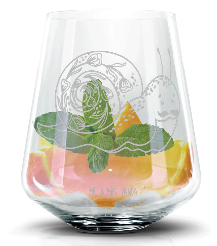 Mr. & Mrs. Panda Trinkglas Schnecke Sir - Transparent - Geschenk, Lustige Sprüche, Cocktailglas, Schnecken, Martini Glas, Margarita, Weisheit, Zei...