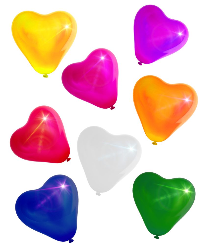 Aga4Kids Latexballon Herz mit LED,Luftballons,Hochzeit Deko Produktbild 