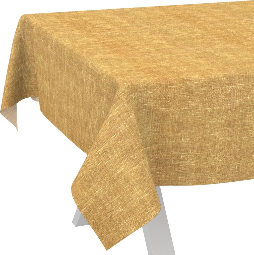 Tischdecke Melliert Senfgelb 100x140cm Schnittkante