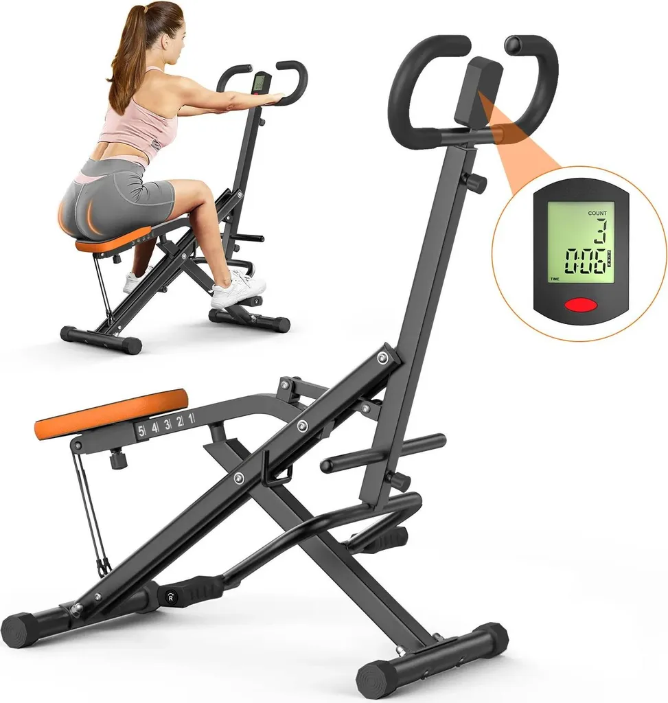 Machine à squats et abdominaux avec écran LCD - Cardio Fitness 120 kg