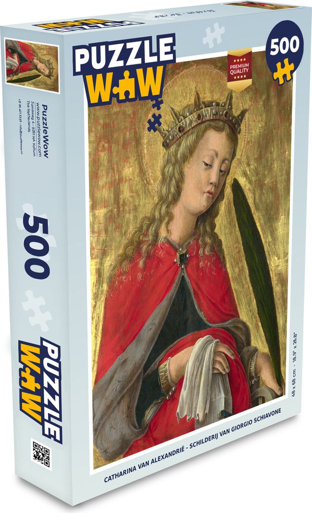 MuchoWow Puzzle 500 Teile Katharina von Alexandrien - Gemälde von Giorgio Schiavone - Denken - Spiel - Toy