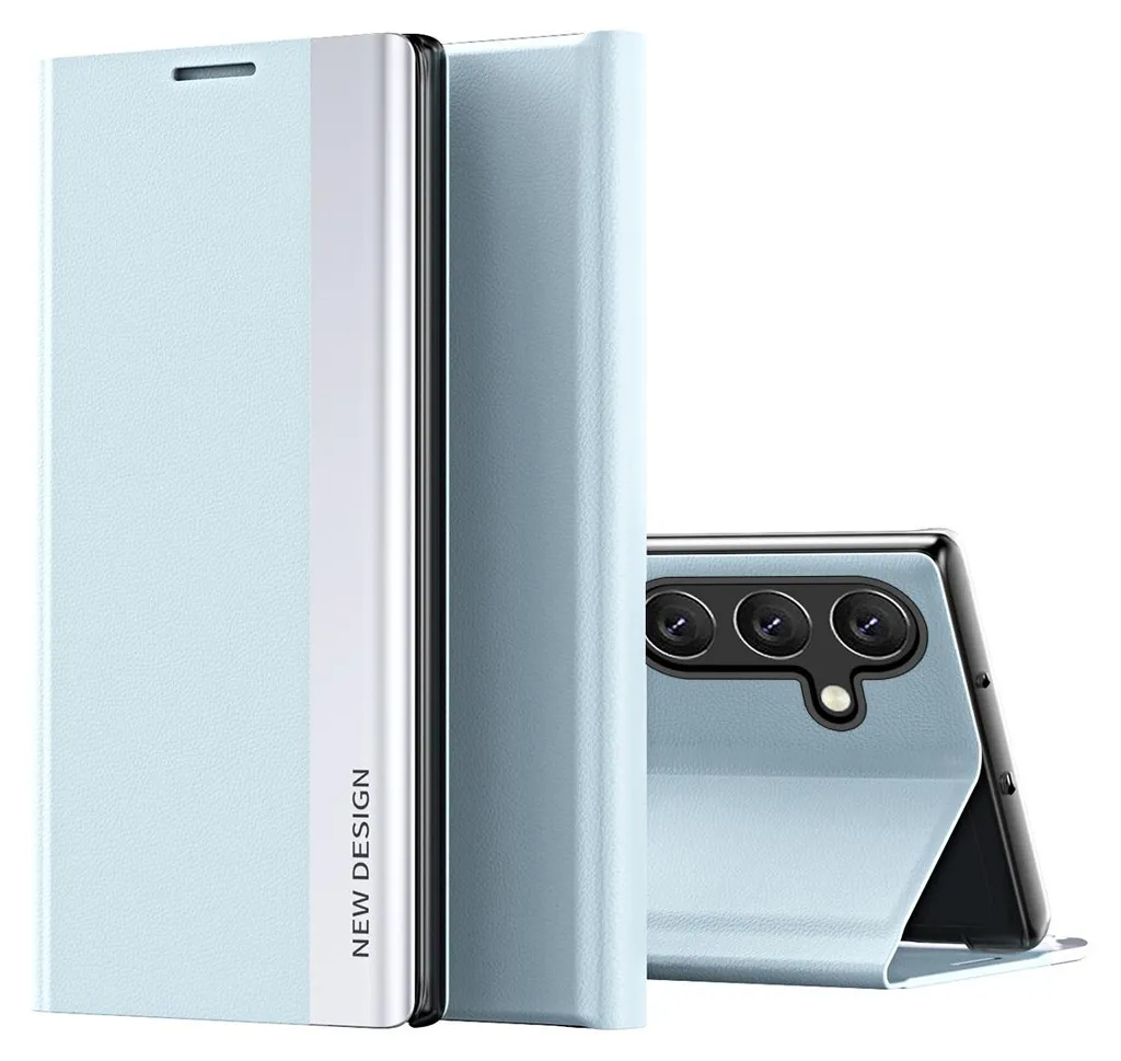 Custodia Samsung A25 Elegante Blu - Cover in Pelle Sintetica con Stand
