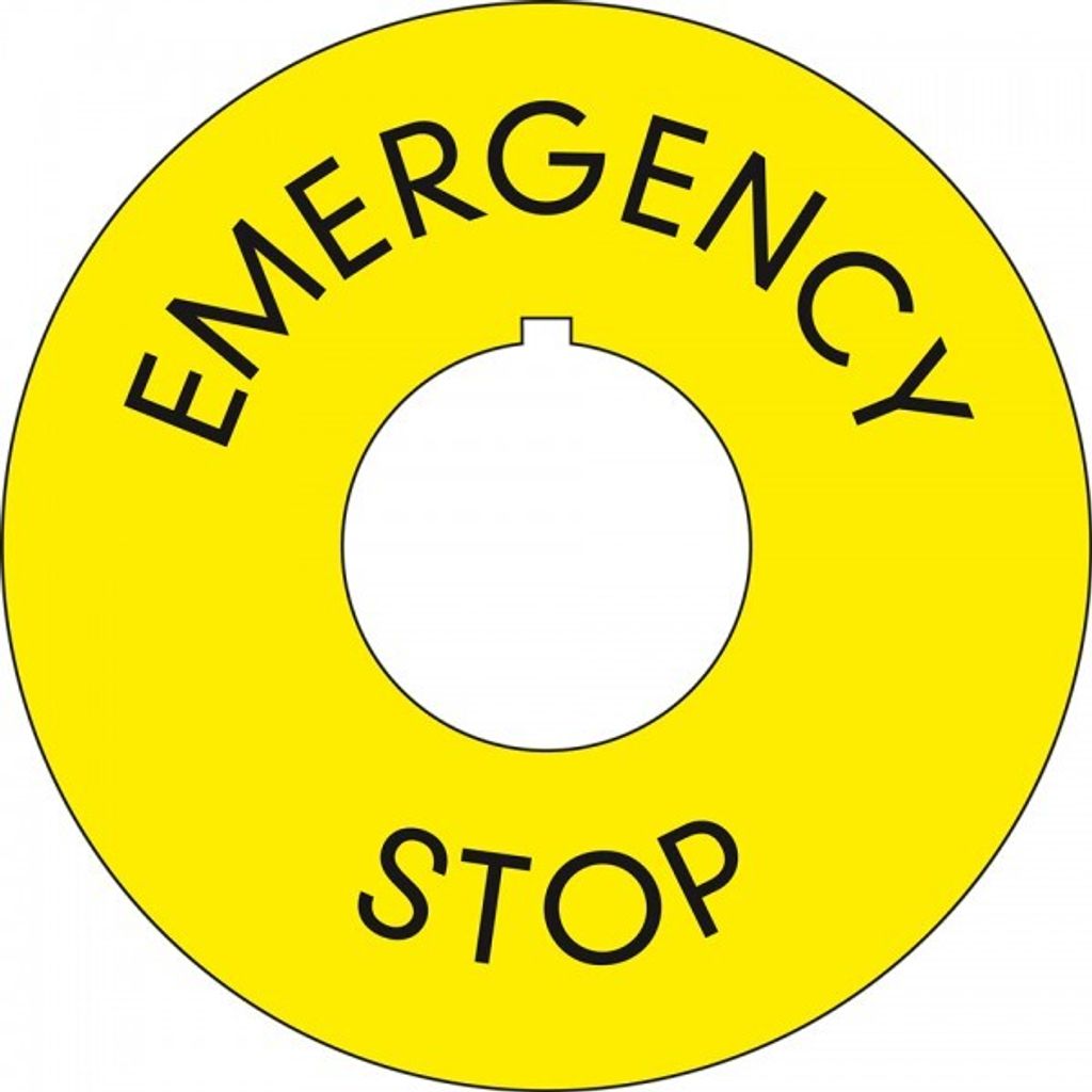 Dreifke Schild I Not-Halt-Schild mit Nase, englisch, Kunststoff, Ø60mm/22,5mm