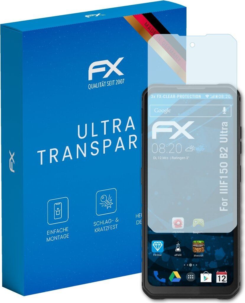 atFoliX FX-Clear 3x Schutzfolie kompatibel mit IIIF150 B2 Ultra Displayschutzfolie