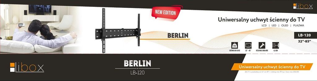 Libox LB-120, 81,3 cm (32"), 2,16 m (85"), 200 x 200 mm, Produktbild 