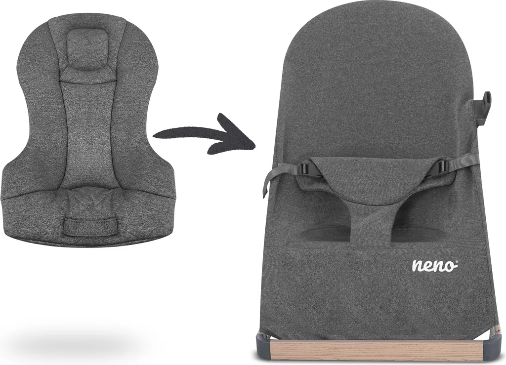 NENO Chiaro Graphit : Transat Bébé Stable pour Libérer vos Mains en Paix