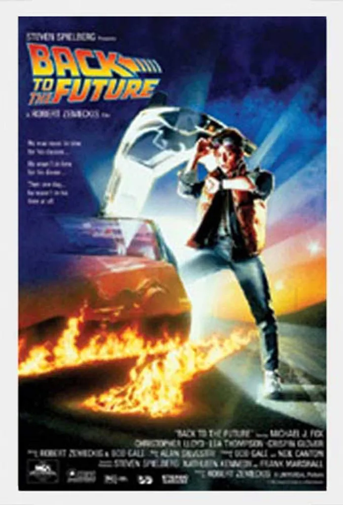 Affiche de Film Encadrée Retour vers le Futur Cadre MDF Blanc Shinsuke Maxi
