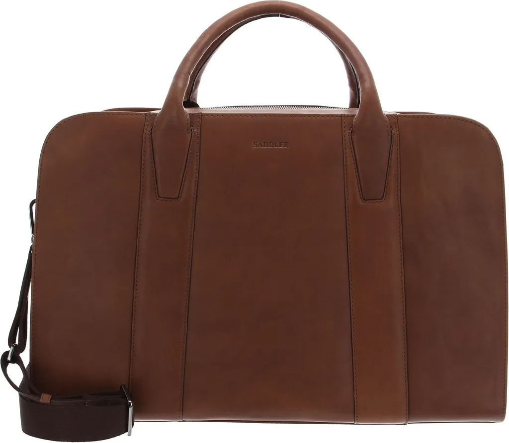 Sac de voyage en cuir de qualité SADDLER Sao - Finition artisanale Brun Tan
