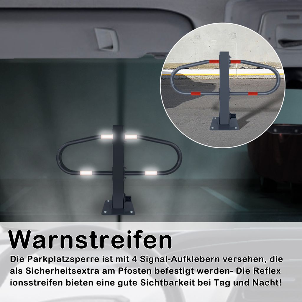 ECD Germany 2x Parkplatzsperre Parkplatzbügel 84 x 48 cm ECD Germany 2x Parkplatzsperre Parkplatzbügel 84 x 48 cm