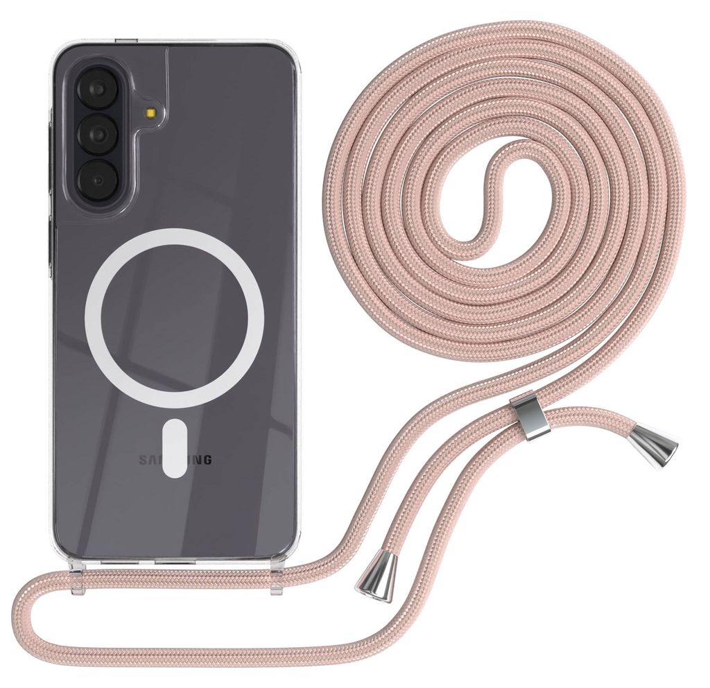 EAZY CASE - Handykette kompatibel mit Samsung Galaxy A57, Kette zum Umhängen, Handyhülle stoßfest, Silikonhülle mit Band, Transparente Hülle, ...