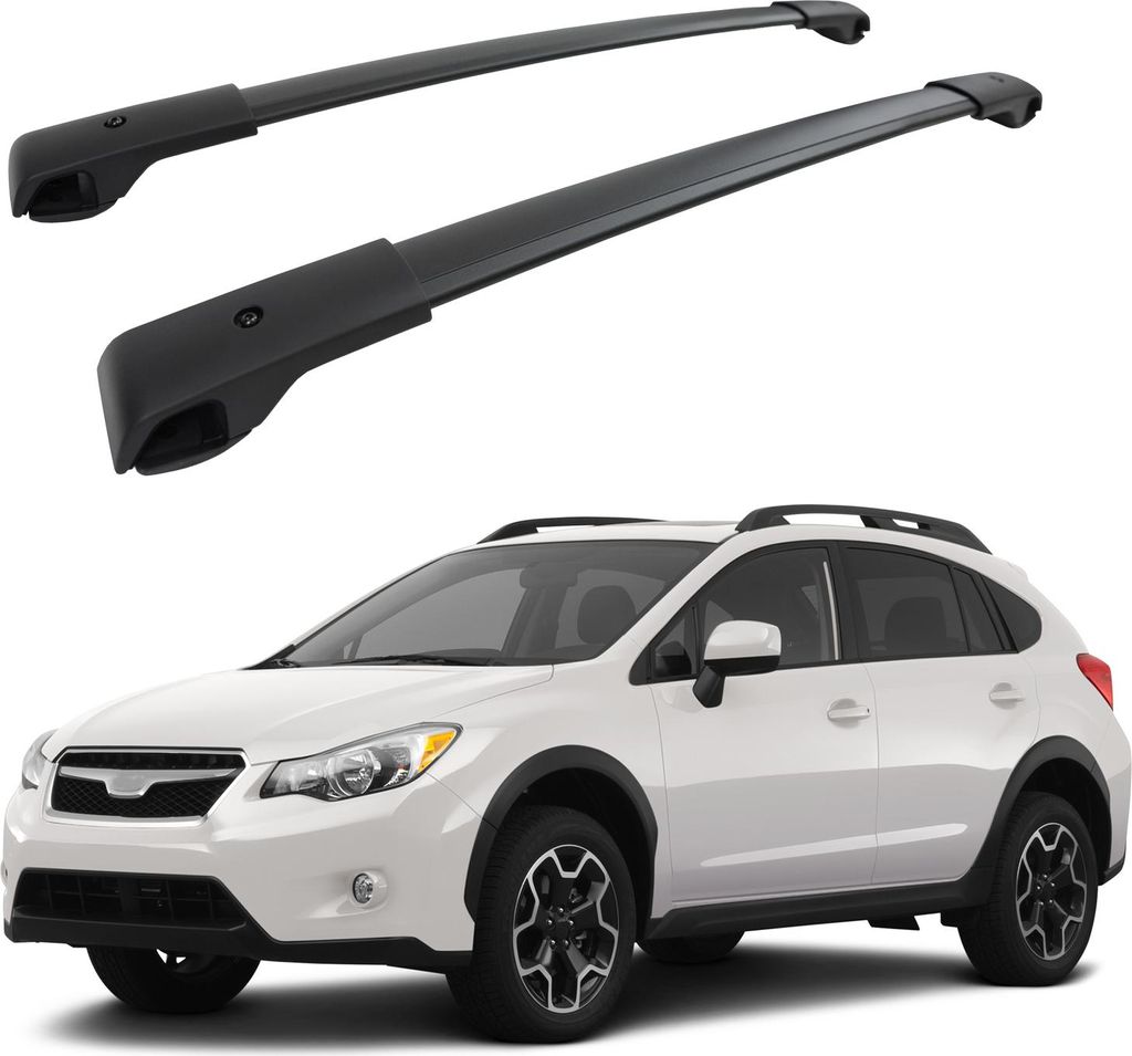 Dachträger Querstangen für Subaru XV 2013-2017, OEM Stil Schwarz 2Tlg