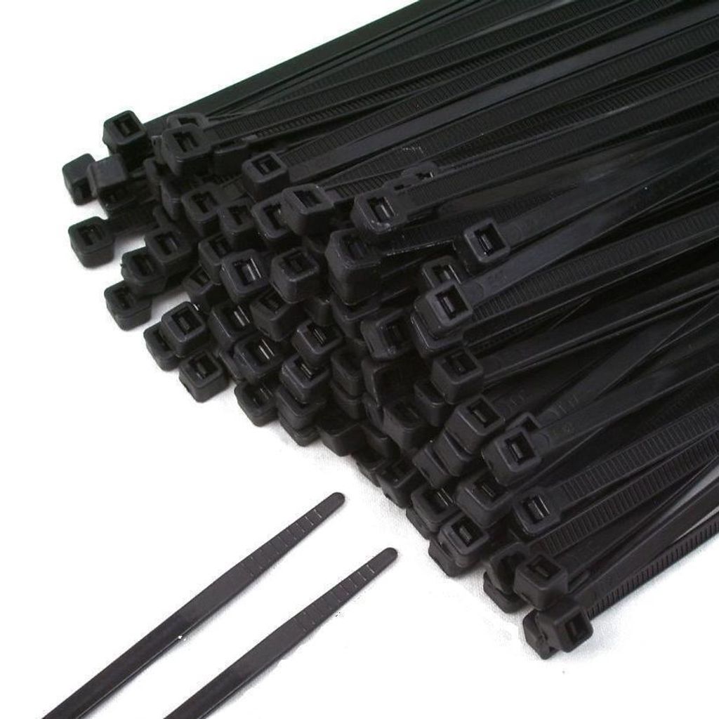 1000 St Kabelbinder schwarz 4,8 x 370 mm Industriequalität Kabelstrapse Strapse