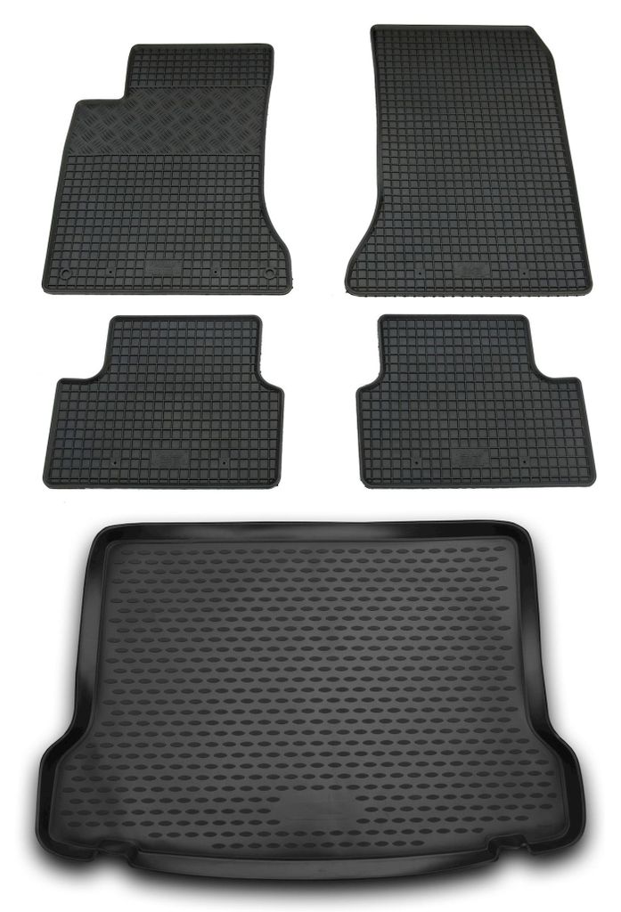 Gummi Kofferraumwanne + Fußmatten Set für Mercedes GLA-Klasse X156, Bj. 3/2014-