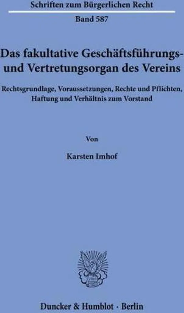 Livre de droit des associations : Organe facultatif de gestion V1
