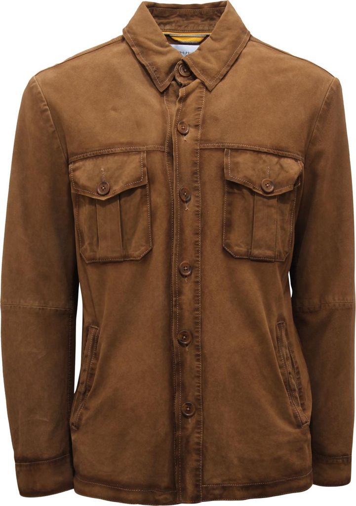 I6868 Giubbotto Uomo Bully Man Vintage Effect Suede Jacket