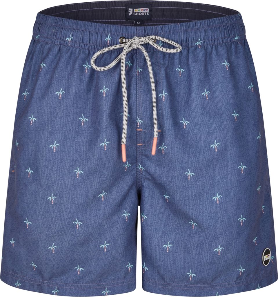 HAPPY SHORTS Herren Badeshorts Strandshort Kleine Palmen S - XXL - Farbe: Palme, Grösse: S