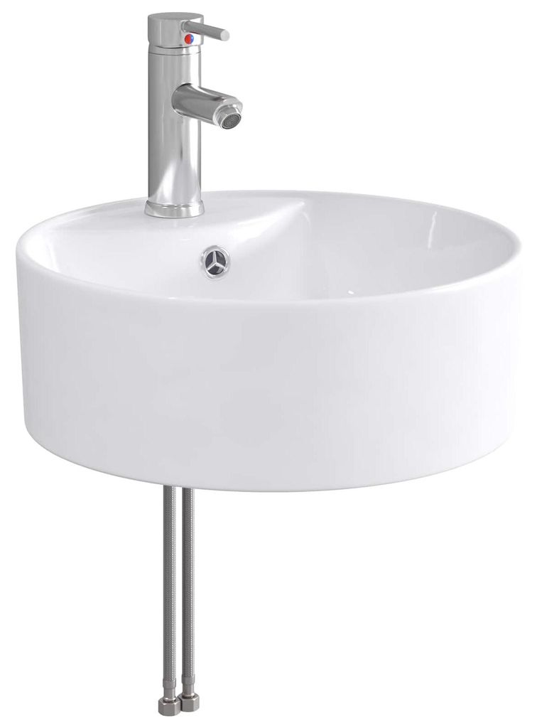 Waschbecken fürs Badezimmer Chrom 40,5 x 40,5 x 15 cm Metall