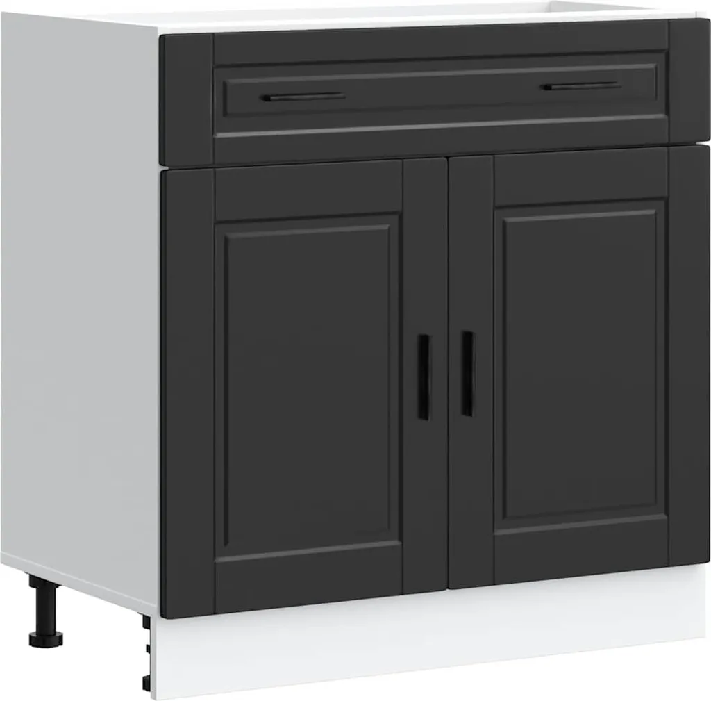 Mobile Cucina Basso Porto | Base Legno Nero 80cm Salva Spazio