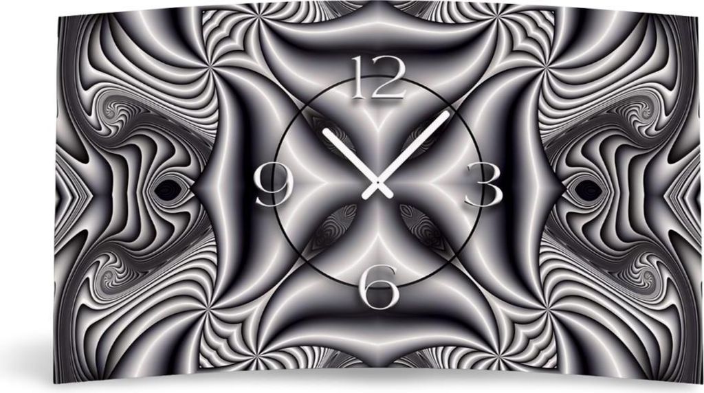 Digital Art sw Designer Wanduhr modernes Wanduhren Design leise kein ticken DIXTIME 3D-0336