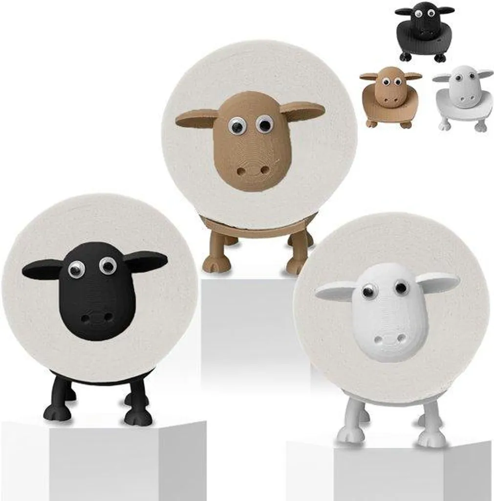 Support papier toilette design mouton rigolo, métal robuste et décoratif