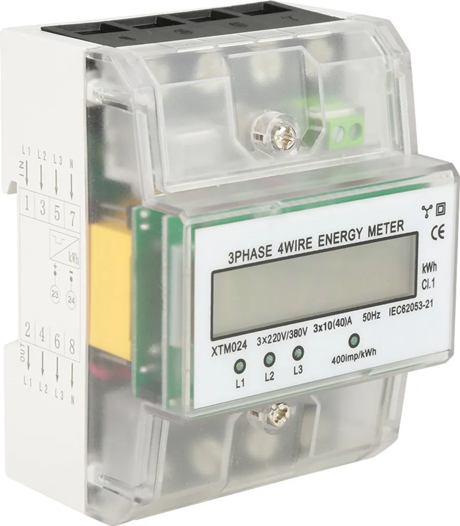 Sous-compteur électrique digital triphasé pour tableau électrique 40A - 2