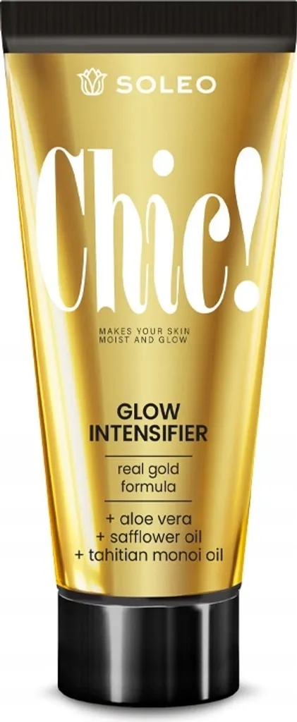 Soleo Chic! Acceleratore con Glitter Oro | Abbronzatura Radiosa 150ml
