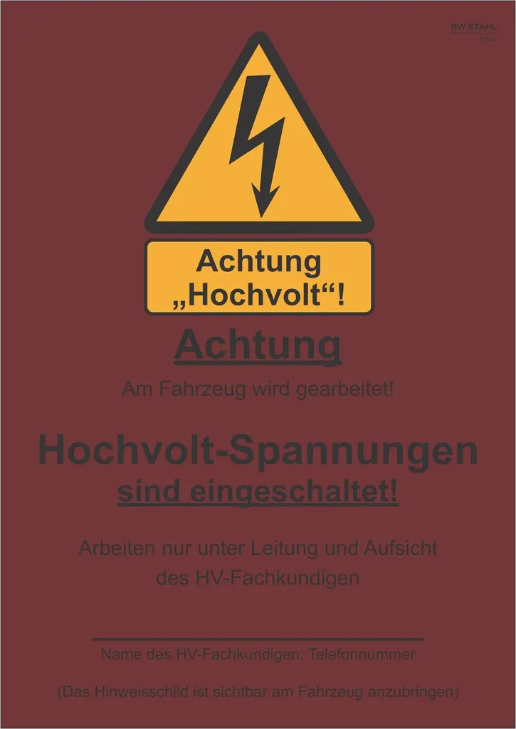 Signalisation SW-Stahl 07336L : Panneau plastique pour zones de danger
