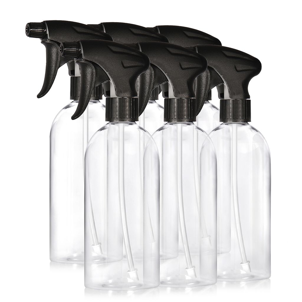 6 flacons pulvérisateurs de 500 ml, plastique, transparent Image du produit 