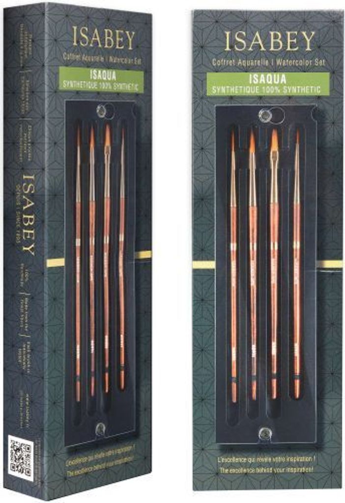 ISABEY - ISAQUA 4 Synthetikpinsel im Holzkoffer