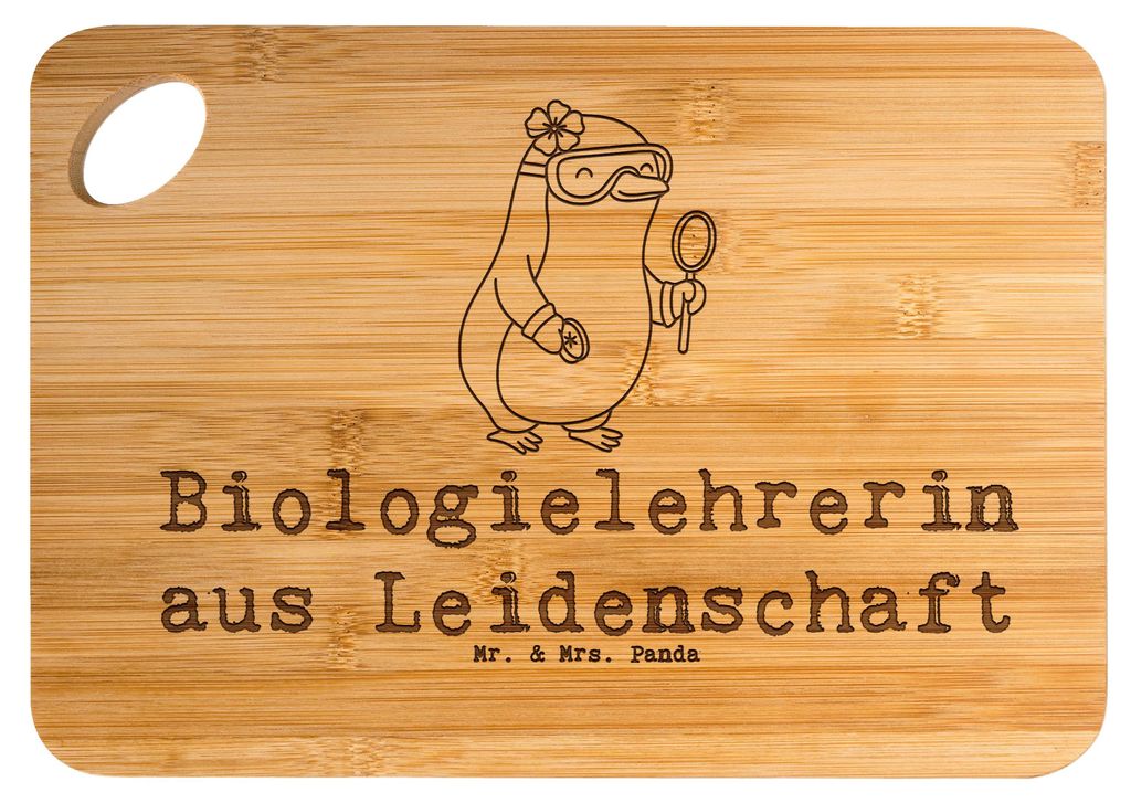 Mr. & Mrs. Panda Holzbrett Biologielehrerin Leidenschaft - Transparent - Geschenk, Spruch, Grundschule, Biologie, Hackbrett, Lustig, Schneidebrett,...