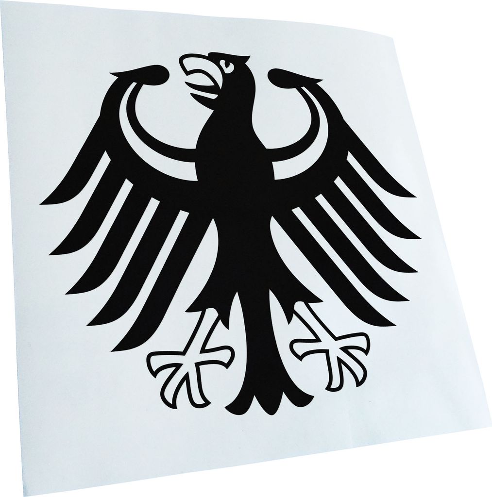 Kiwistar - Autoaufkleber - Bundeswappen Deutschlands Heckscheibe - Aufkleber für Auto Kfz Fahrrad, LKW, Truck Mofa
