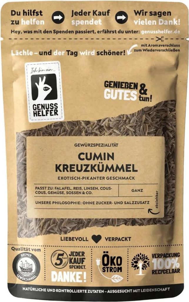 Kreuzkümmel, ganz, Cumin, Kreuzkümmelsamen zum Kochen, 75g Produktbild 