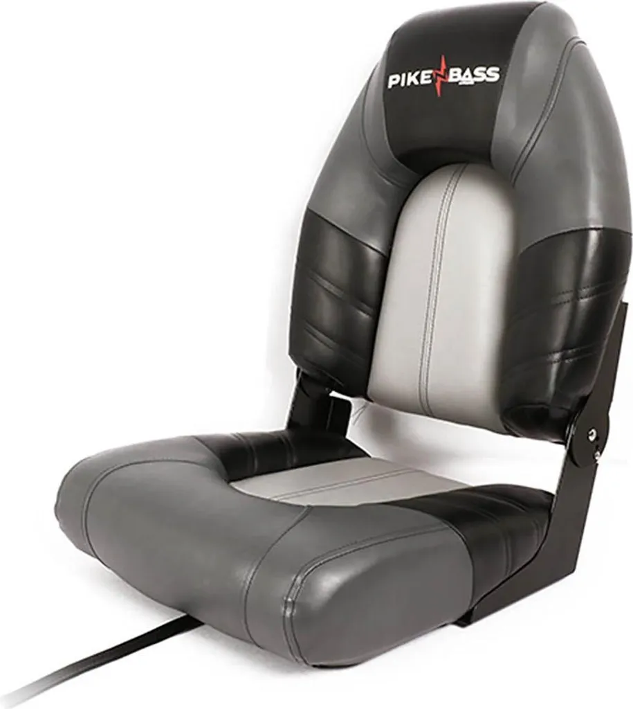 Siège de luxe Pike N Bass Noir : fini le mal de dos en bateau de pêche