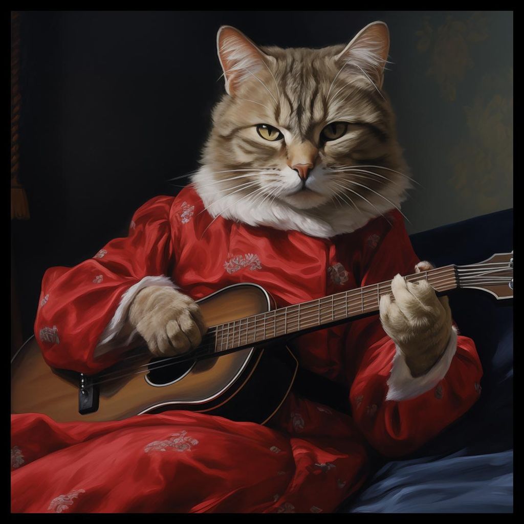 Plakat 70x70cm Melodie der Katzenpfote