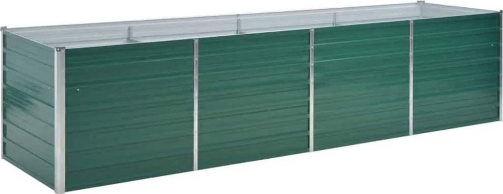 vidaXL Garten-Hochbeet Verzinkter Stahl 320x80x77 cm Grün