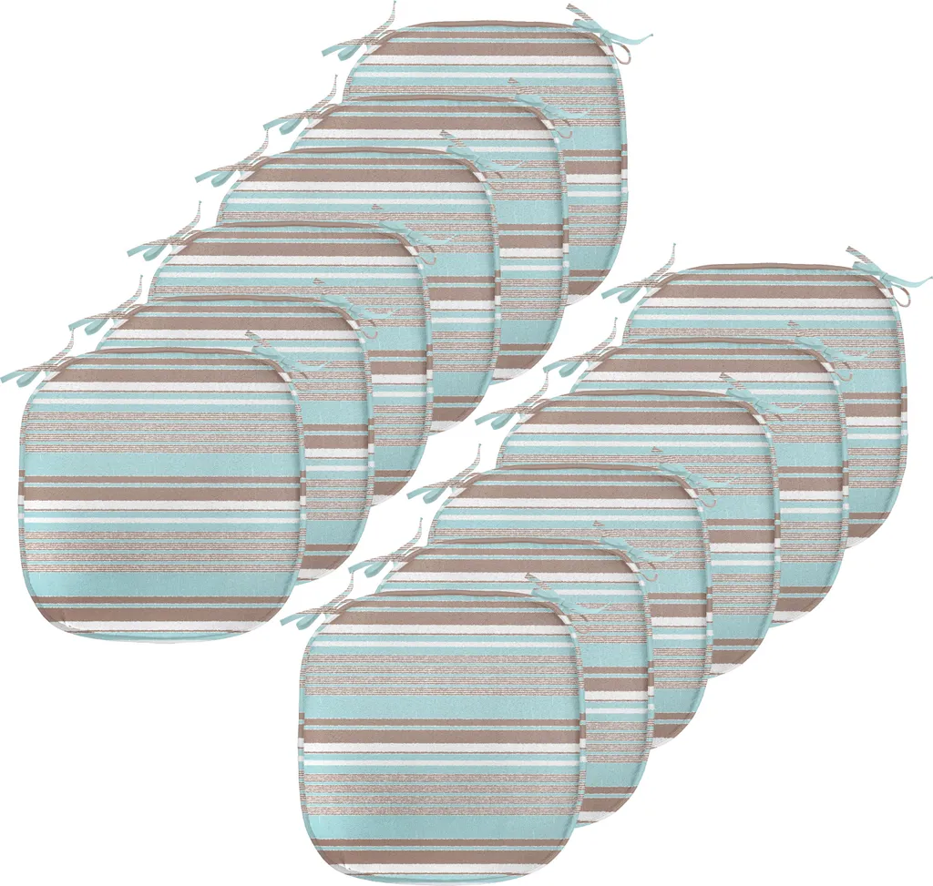 Cuscini Sedie 40x40 Impermeabili ABAKUHAUS - Set 12 Pezzi Righe