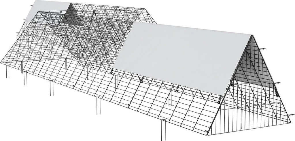 Tunnels pour poulets portables avec cadres d'angle robustes - 10