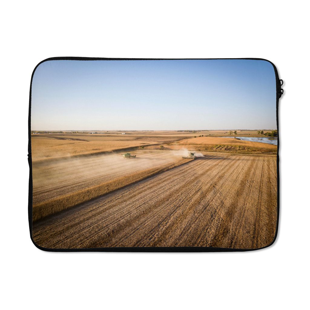 MuchoWow Laptop Hülle 15 Zoll Feld - Bauernhof - Traktor - Landwirt - Landleben Laptoptasche - Laptoptasche - Sleeve - Rundum-Schutz