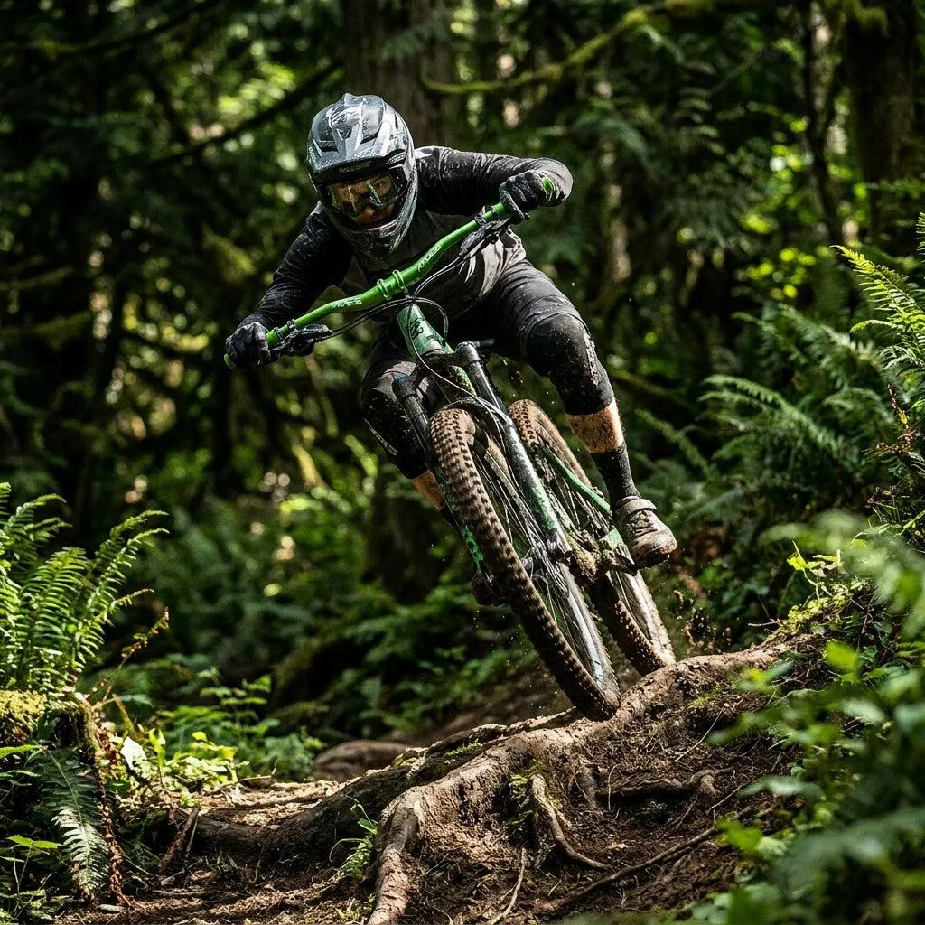 Guidon VTT Vert Race Face Atlas Riser 31,8mm avec Maniabilité Contrôlée