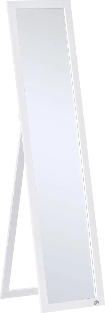 Gagnez en luminosité : Miroir intégral blanc 37x154 cm sur pied et mur