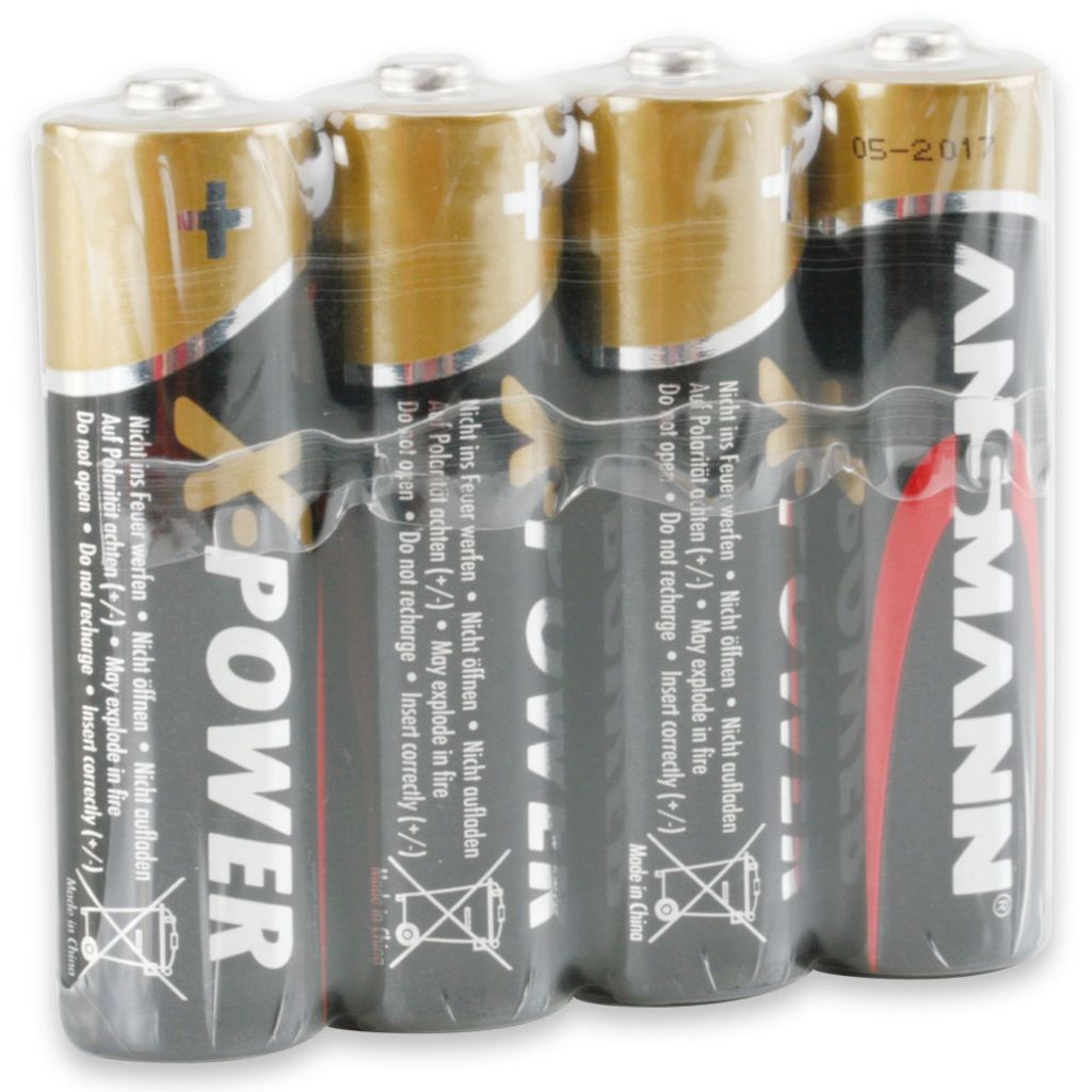 ANSMANN Mignon AA Alkaline X-Power Batterie Longlife Alkalibatterie 4er Shrink