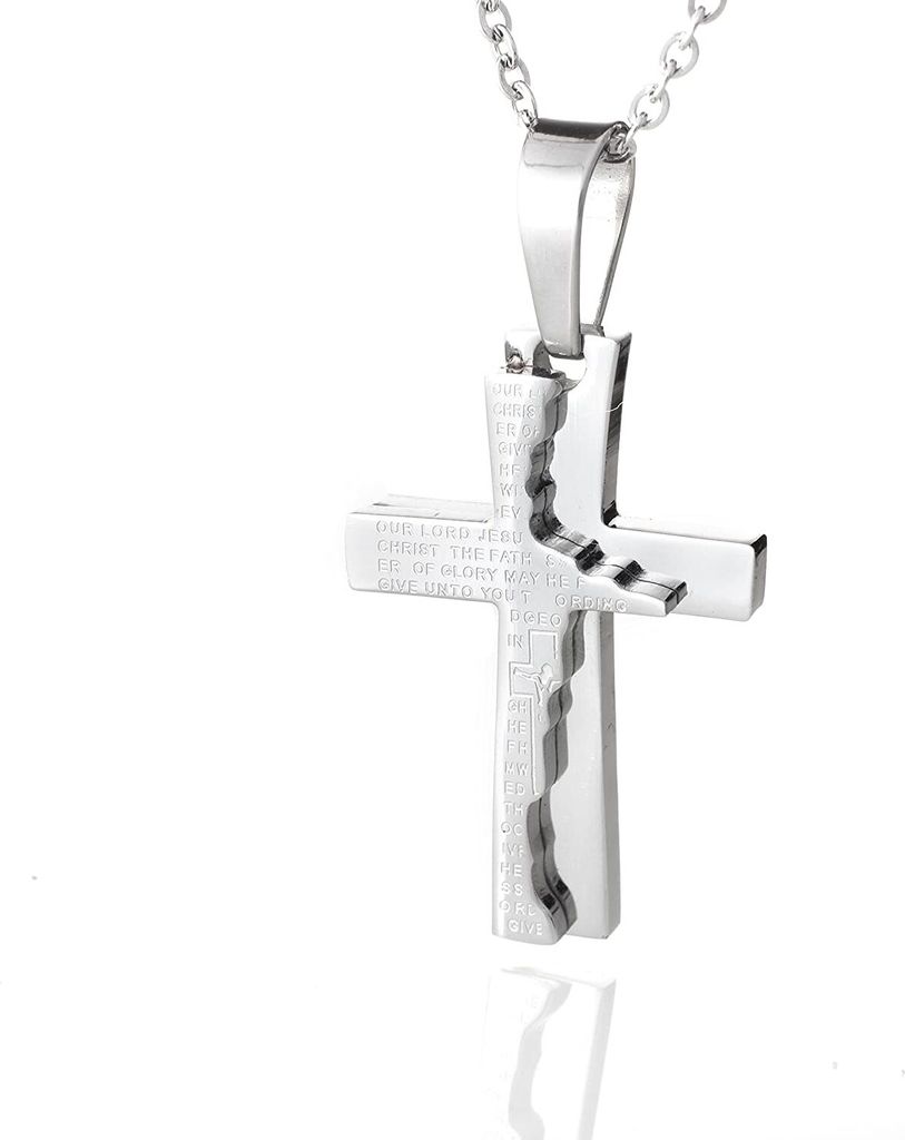 Karisma Edelstahl Kettenanhänger Kreuz Jesus "Our Lord" Uni Produktbild 