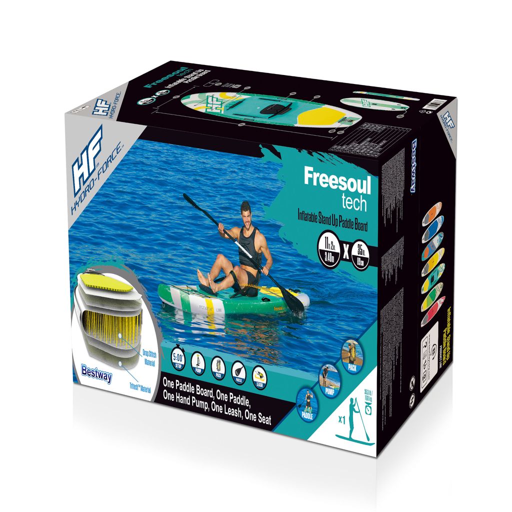 Bestway Hydro-Force Aufblasbares Paddelbrett Set 340 cm Produktbild 10